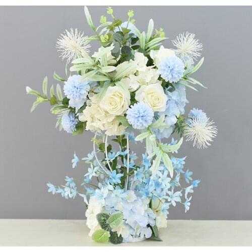 Customize DIY artificial orchid Rose wedding table decor flower ball centerpieces candlestick backdrop table floral flower stand