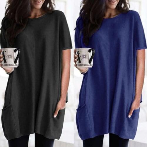Womens T-shirts Fashion Clothing Summer Short Sleeve Round Neck Solid Color T Shirt Loose Casual Top Women 2021