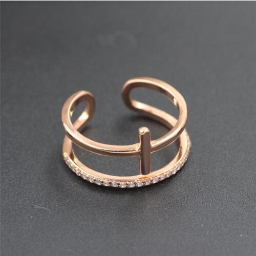Free Shipping Fashion Jewelry 5 carat /3 carat Rose gold Color Austrian Crystal Eagagement Wedding ring for women Gift C030