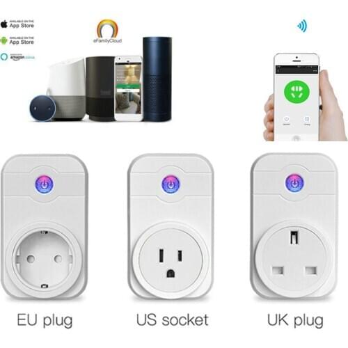 1 Pcs Wifi Smart Plug Remote Control Outlet Socket Alexa Google Home Smart Socket