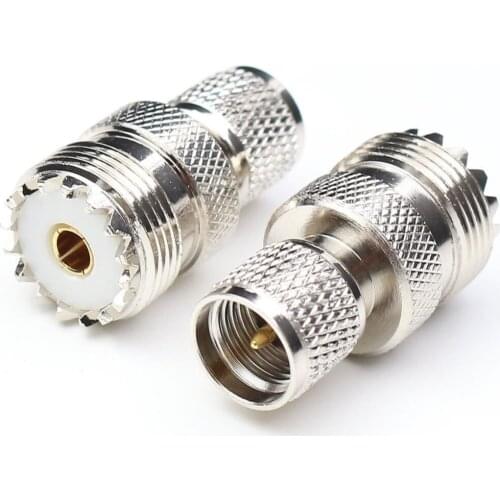 100PCS Mini UHF Male to UHF Female SO239 PL259 RF Connector RF Coax Adapter