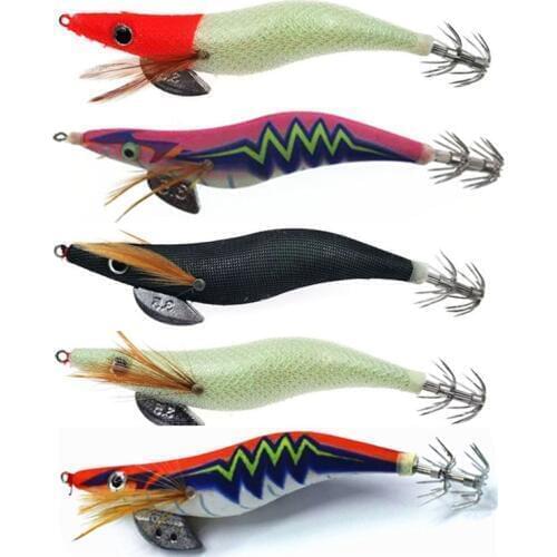 20Pcs Squid Jig Artificial shrimp Fishing Lures Squid Jig Hooks 13CM 20G Lifelike Fishing Tackle Accessories