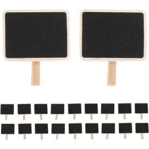 20Pcs/Set Mini Small Wooden Chalk Blackboard Wedding Kitchen Restaurant Signs Chalkboard Writing Notice Message Paint Wood Board