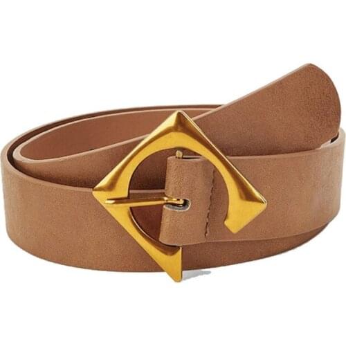 2021 Fahion Designer Womens Cute Brown Wide Leather Waist Belt Female Decorative Strap Belts for Women Dresses BY25