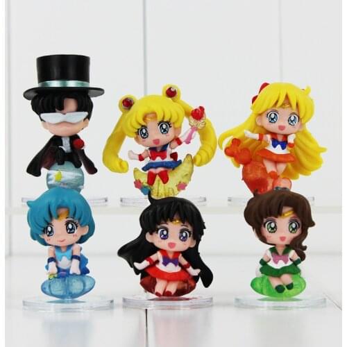 6Pcs/Set PVC Figures Toys Collectible Model Dolls 5~6cm