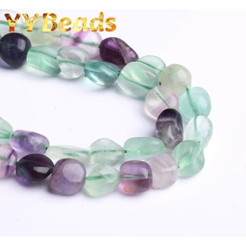 6x8mm Natural Irregular Colorful Fluorite Beads Loose Charm Beads For Jewelry Making DIY Bracelet For Women Necklace Accessories