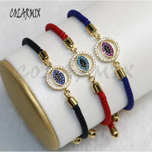 8 Pcs Rope chain zircon round charms Double hoops Rainbow color Crystal Charms pendant jewelry charms for bracelet making 5282