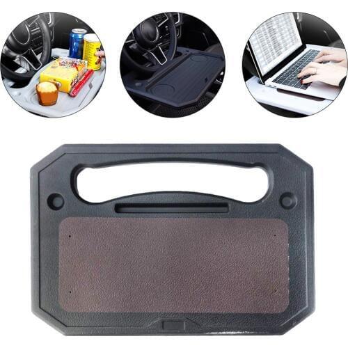 Dropshipping Car Laptop Desk Universal Car Laptop Stand Notebook Desk Steering Wheel Tray Table Food Drink Holder Stand