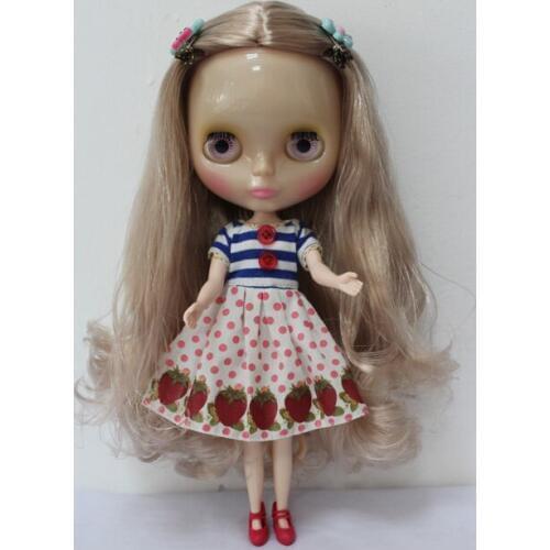 Free Shipping Transparent RBL-188T DIY Nude Blyth doll birthday gift for girl 4 colour big eyes with beautiful Hair cute toy