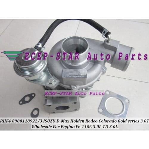 Free Ship RHF4 VIFE 8980118922 8980118923 Turbo Turbocharger For Holden Rodeo Gold series 3.0TD Fe-1106 For ISUZU D-Max 3.0L D