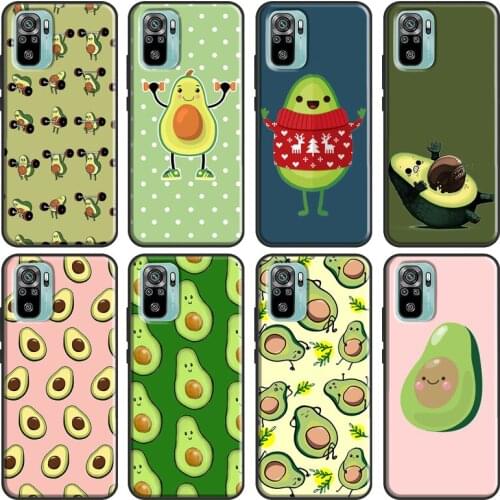 Funny Avocado Art Fruit Case For Xiaomi Redmi Note 10 Pro 8 7 K40 8T 9S 9C 9A 8A 7A 9T Note 9 8 Pro Phone Cover
