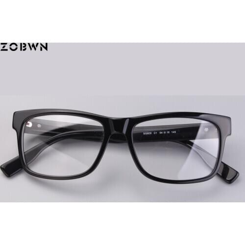 Black High quality Man Business Eyeglasses Optical Glasses New retro full frames qudros prescription lens myopia reading marcas