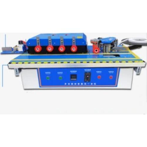 Woodworking Edge Banding Machine machine with gluing, trimming and end cutting with rotate function for straight,curve+ polishin