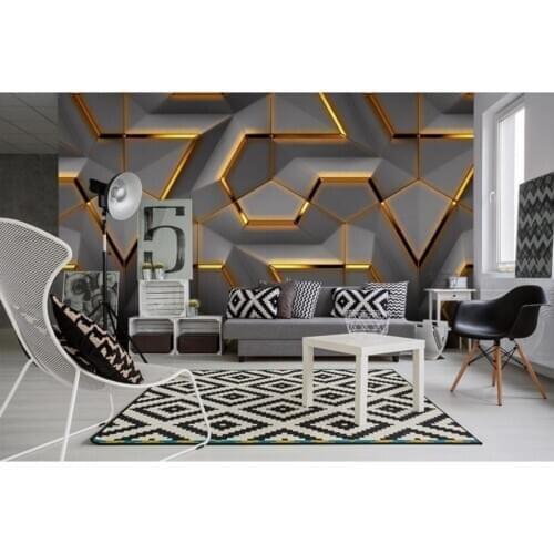 300 x 200 EBAT BOYUT 3 BOYUTLU GEOMETRİK DUVAR KAĞITLARI