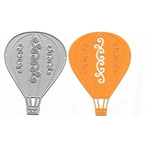 Hot Air Balloon Clear Stamps And Dies Metal Cutting Slimline Die Embossing Folder Stencil Scrapbooking DIY Mold Craft Fustelle