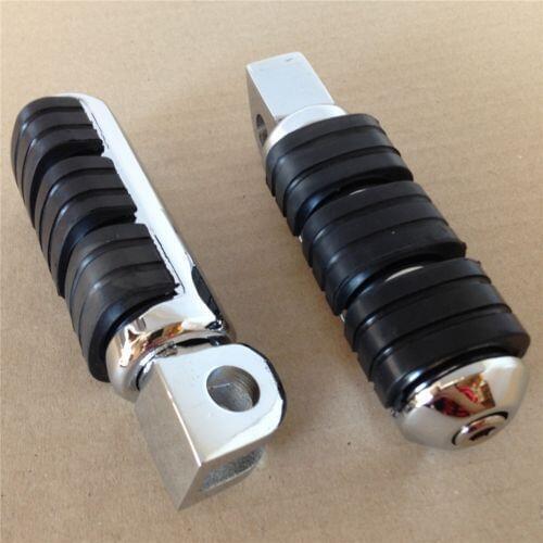 Chrome Motorcycle Footpegs Footrests For Honda Shadow Yamaha Road Star Suzuki Kawasaki