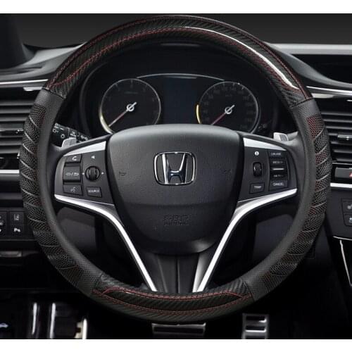 Leather Car Steering Wheel Cover Customized Size for Honda Civic CRV XRV ACCORD 2016 ~ 2019 2020 10th Generation High Quality
