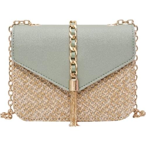 Summer Small Bag Female 2020 New Fashion Woven Beach Female Bag Wild Shoulder Bag Messenger Straw Woven Bag Purses and Handbags