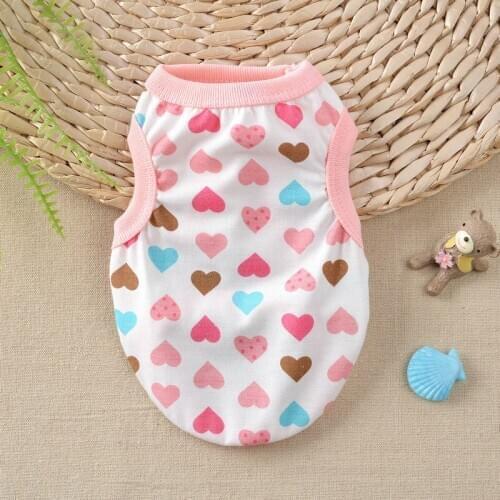 Cute Print Pet Cat Clothes Summer Cat Vest Sports T Shirts Costume Thin Clothes for Small Dogs Chihuahua Cool Puppy Clothes Hot