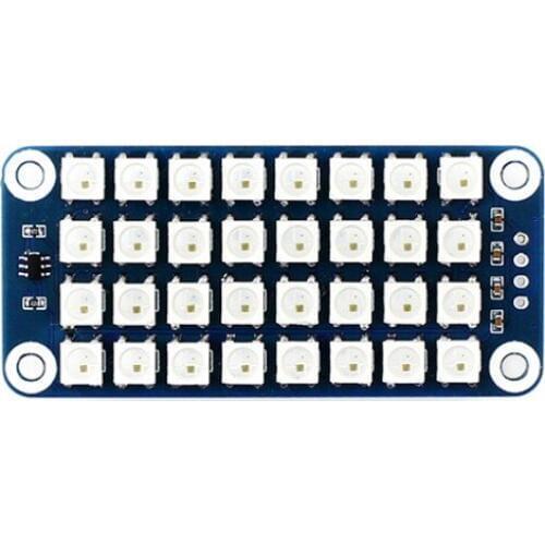 4 * 8 RGB LED HAT True Color Display Module for Raspberry Pi Supports Any Revision of Raspberry Pi (directly-pluggable)