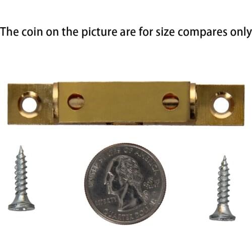 Mromax 35/42/50/60/70mm Length Cabinet Door Closet Drawer Brass Double Ball Catch Tension Latch US