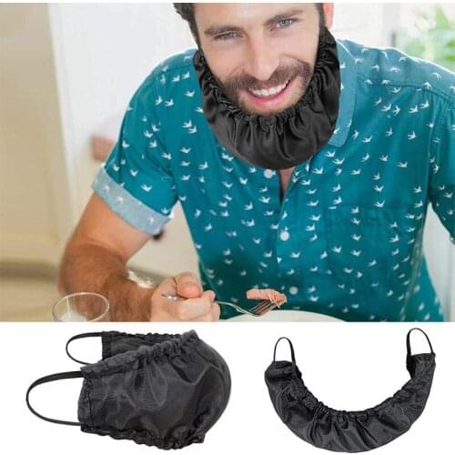 Men Beard Bandanas Bedtime Bib Adjustable Beard Covers Comfy Facial Hair Apron Oil-proof For Men Gift