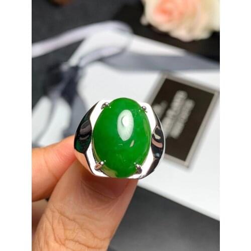 Man Ring Natural And Real Hetian Jade Man Ring 925 sterling silver Wholesales Fine jewelry Gem
