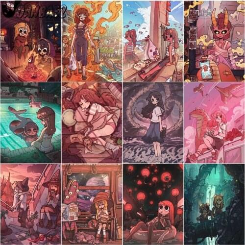 Cartoon Girl Diamond Painting Character Mosaic Kit Anime Cross Stitch Rhinestone Mosaic 5D Diy Handmade Gift Design Home Decor