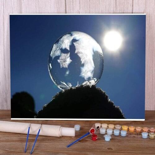 Christmas Snowball DIY Painting By Numbers Package Oil Paints 50*70 Canvas Painting Home Decor For Handicraft