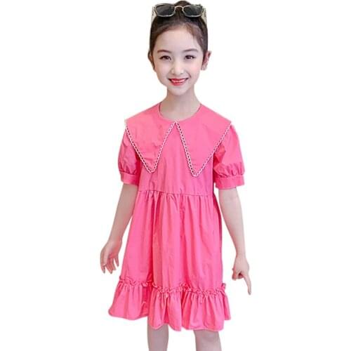 Girls Dress Ruffles Kids Party Dresses For Girls Casual Style Dress For Children Summer Girls Clothing 6 8 10 12 14