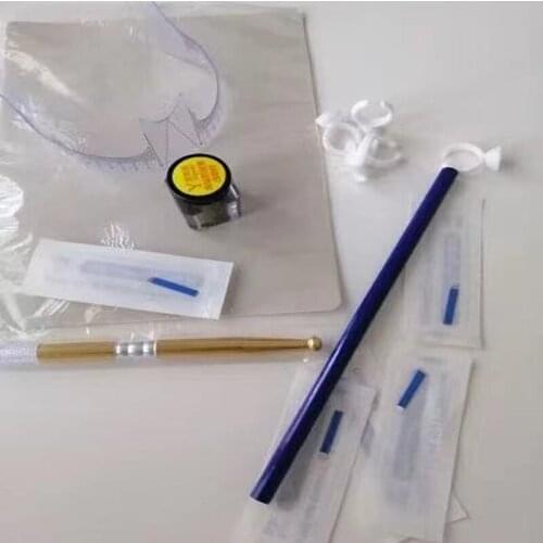 Professional Permanent Makeup Tattoo Tool Complete 3D Microblading Pen Tattoo Training Kit Eyebrow Tattoo Practice Set Wholesale