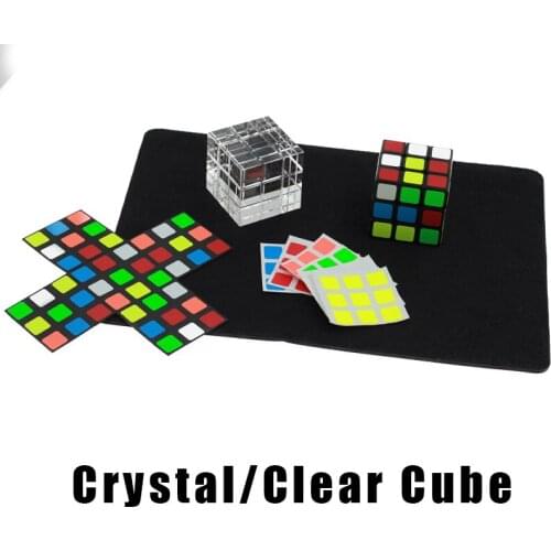 Clear Cube To Crystal Close Up Magic Tricks Gimmick Illusions Magician Classic Magie Toys Puzzle Mystery Box As Seen on Tv Stage