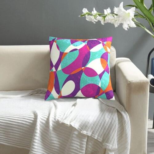 Colorful Vintage Shapes Pattern pillowcase printed cushion cover sofa waist pillow pillow cover