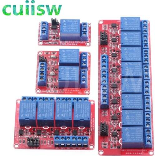 Relay module 1 2 4 8 Channel 5V Relay Module Board Shield with Optocoupler Support High and Low Level Trigger for Arduino