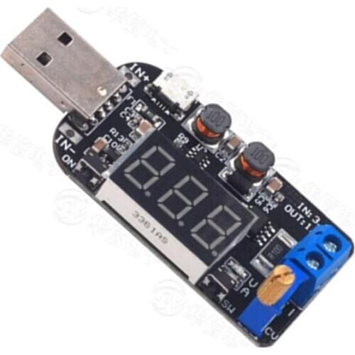 With current / USB adjustable buck-boost power regulator module / 5V to 3.3V, 9V, 12V, 18V, 24V DPL