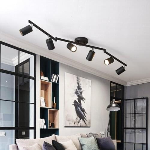 Nordic Track Lamp Spotlight Led Ceiling Lamp Household Surface Mounted Downlight Living Room Background Spotlight Led Lighting
