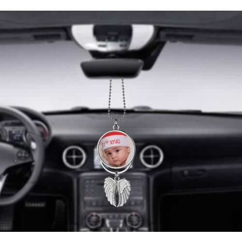 Heat Sublimation Car Keychain Ornament Angel Blank Hot Transfer Printing Angel Car Pendant