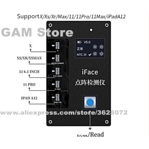 IFace Tester Fix Face ID For iPhone X/XR/XS/11/11Promax iPad A12X Dot Matrix Front Camera Array IC One Click Test Repair Machine