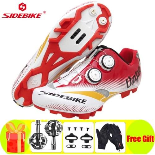 SIDEBIKE Cycling Shoes Men Sapatilha Ciclismo Mtb Sneakers SPD Pedal Mountain Bike Breathable Ultralight Athletic Scarpe Bicycle