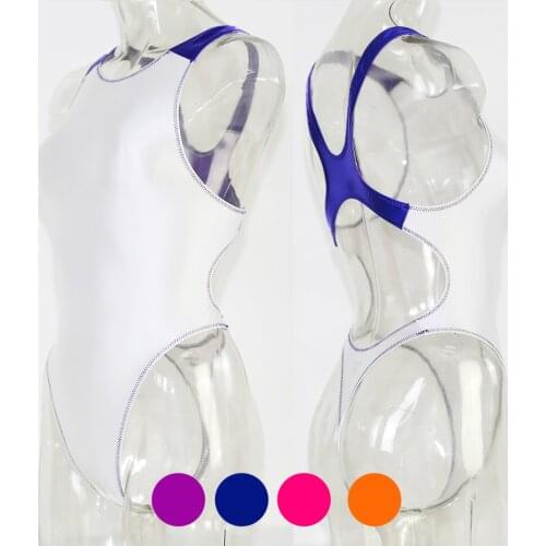 XCKNY Color match one piece swimsuit oil gloss high fork T-String swimsuit dead pool water day sexy slim tights swimsuit