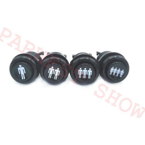 1PC Black Long Push Button Happ Button For Arcade Machine Accessory/1P&2P start American push buttons for Jamma Machine Parts
