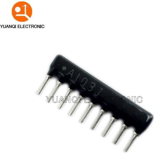 10pcs DIP exclusion Network Resistor array 9pin 47 100 220 330 470 510 680 1K 1.2K 1.5K 2K 2.2K 3.3K 4.7K 5.1K 5.6K 10K 100K ohm