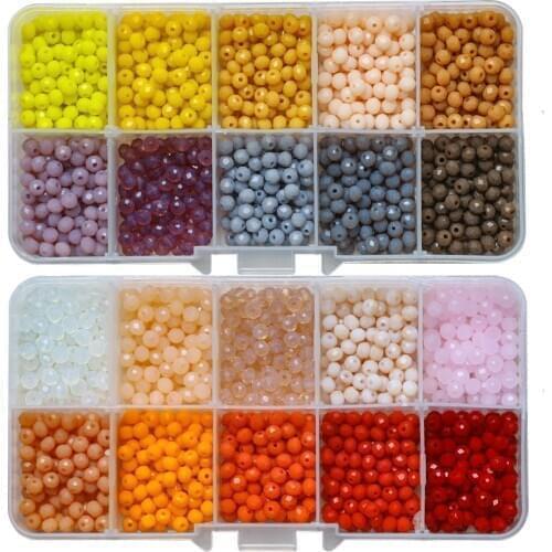 1000pcs/box Miyuki Rondelle Faceted 4mm Crystal Glass Round Beads For DIY Jewelry Making Findings Accessories Wholesale In Bulk
