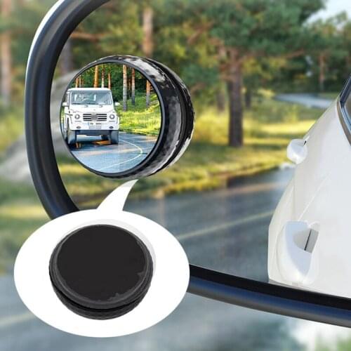 2Pcs Rotatable Car Blind Spot Mirrors Round Wide Angle Parking Mirror forTraffic Safety Car Accessories
