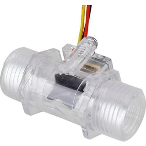24V USN-HS21TT Ultisolar Transparent flow sensor water 1-30L/min Turbine flowmeter Sensor Easy Observation