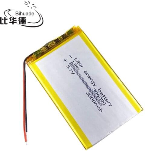 3.7V 3000mAh 306090 Lithium Polymer Li-Po li ion Rechargeable Battery cells For Mp3 MP4 MP5 GPS mobile bluetooth