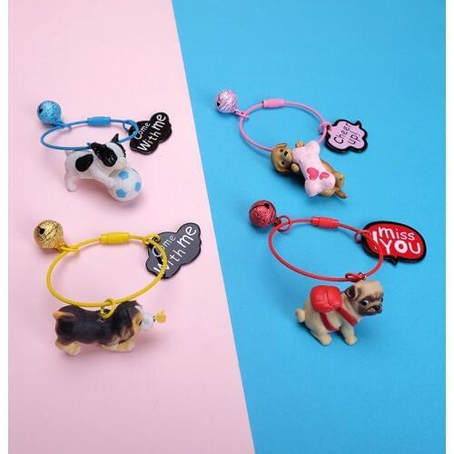 3D Pet Dog Keychains DIY Craft Cute gift Teddy Panda Key Ring Dog lovers Resin Keychains Animal Car Keychain Jewelry Woman