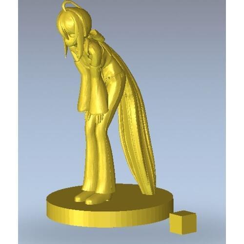 3d model relief for cnc or 3D printers in STL file format Japan_women