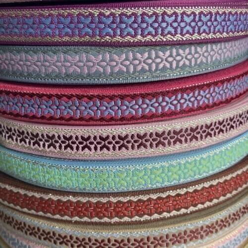 5 Yard 15MM 5/8" Handmade DIY Sewing Materials Flowers Embroidery Gift Wrapping Decoration Woven Jacquard Ribbon
