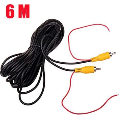 6M 20FT RCA CAR Backup Camera Video Extension Cable w/ Red Trigger Wire